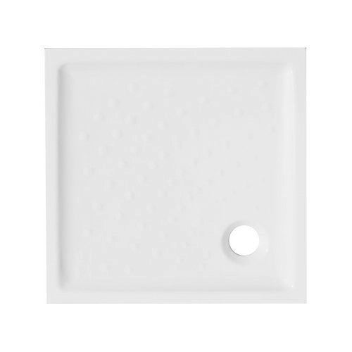 Piatto doccia quadrato in ceramica 80x80 BIANCO LUCIDO H 6 cm con antiscivolo - GIAPPONE