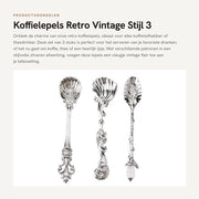 Set di cucchiai per caffè da 3 pezzi - Stile retro/vintage - Cucchiaio a zigrinatura - Resistente alla lavastoviglie - Cucchiai per ghiaccio - Facili da pulire - Cucchiai da tè