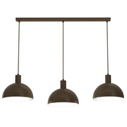 Lampada sospesa Handa Luminex 3 luci E27 marrone