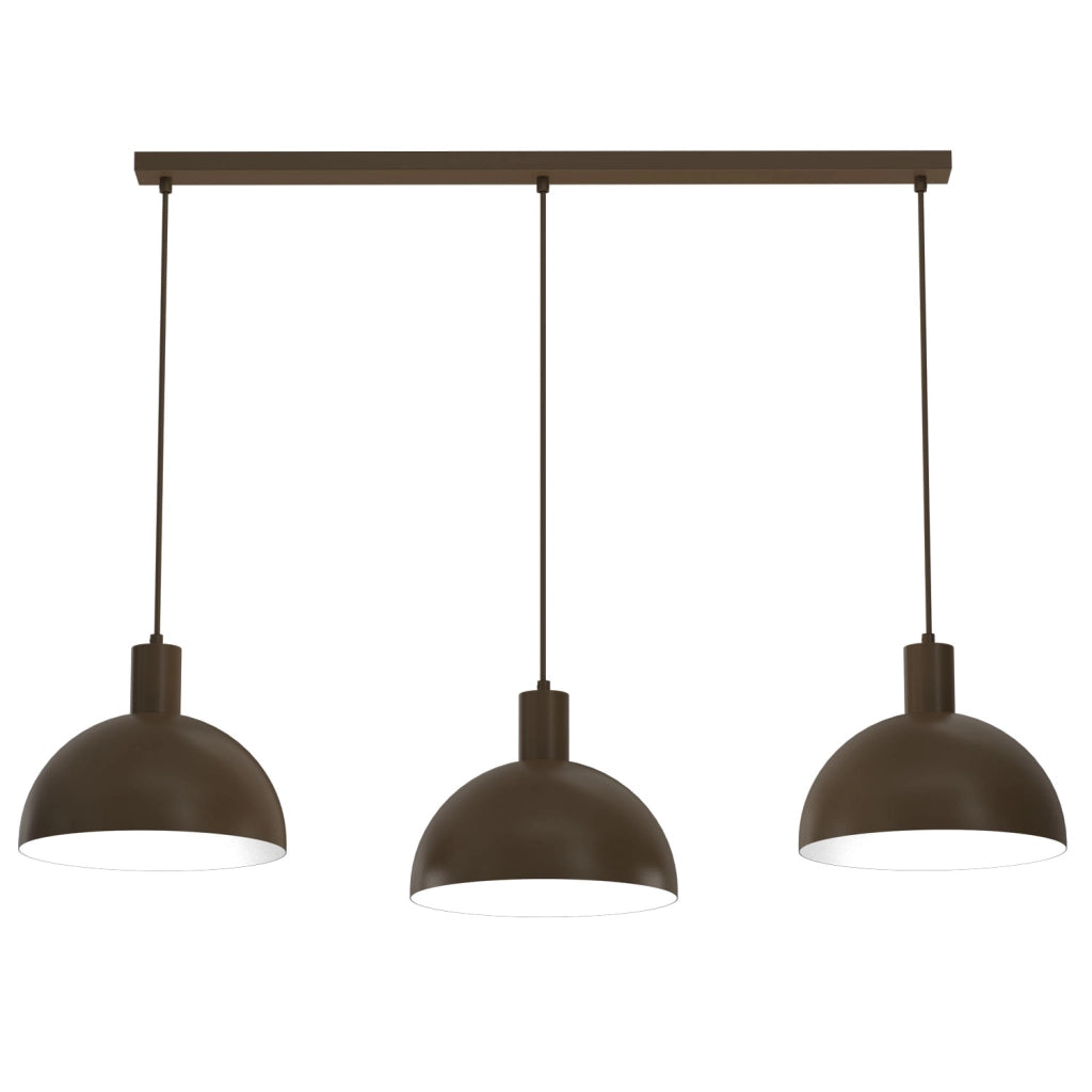 Lampada sospesa Handa Luminex 3 luci E27 marrone