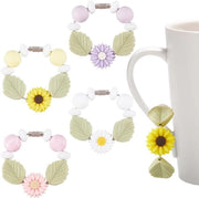 Set di vinili per letto a 4 colori con disegni di fiori e foglie in silicone