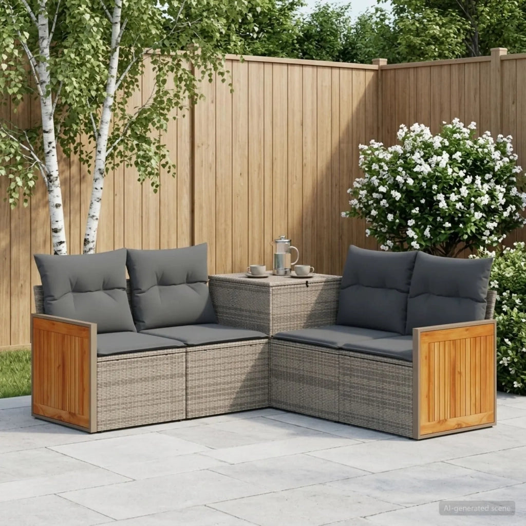 Set di divani 5 pz Grigio e Grigio Scuro 3447962