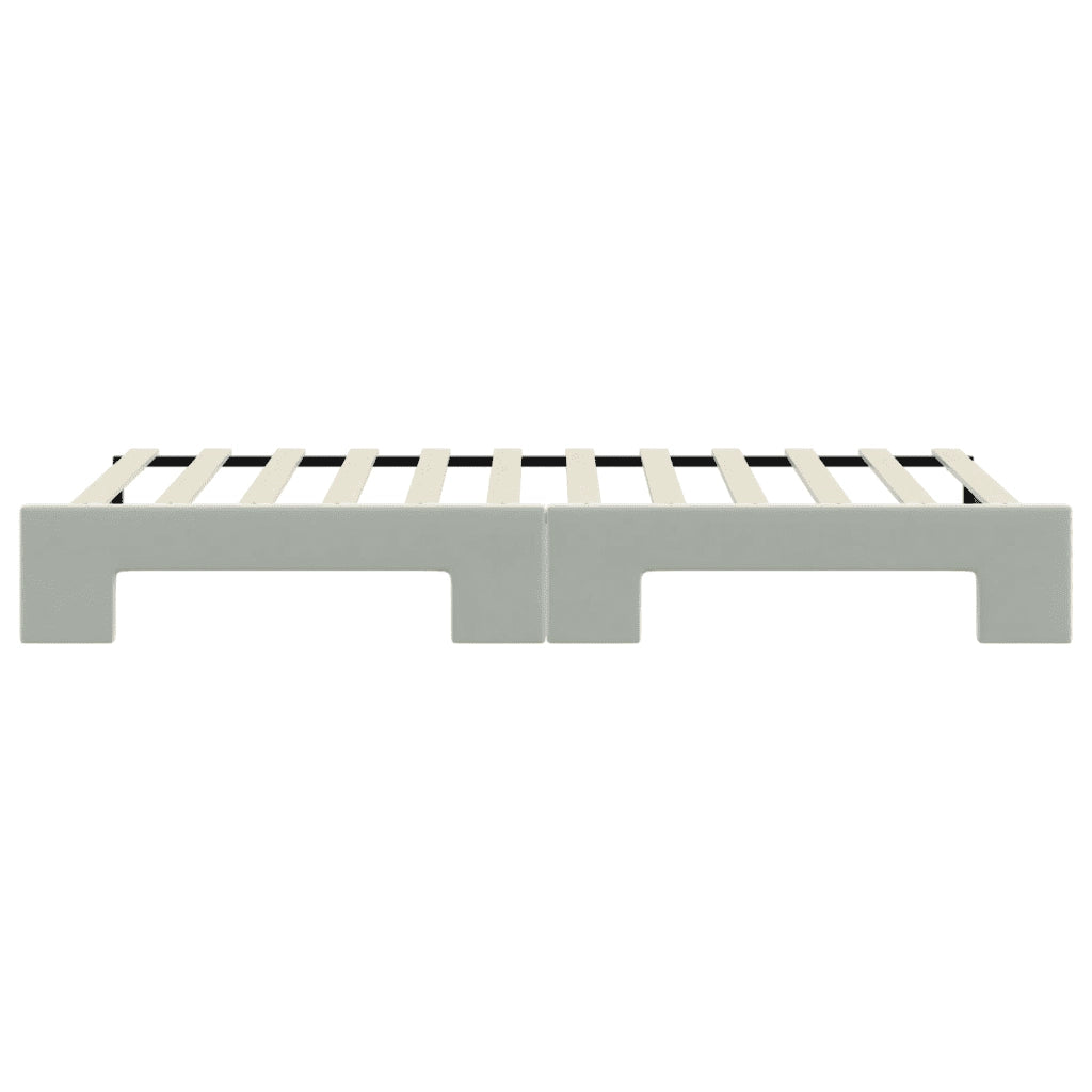Divano Letto con Letto Estraibile-Sofa Letto-Daybed Grigio Chiaro 80x200 Velluto 256536