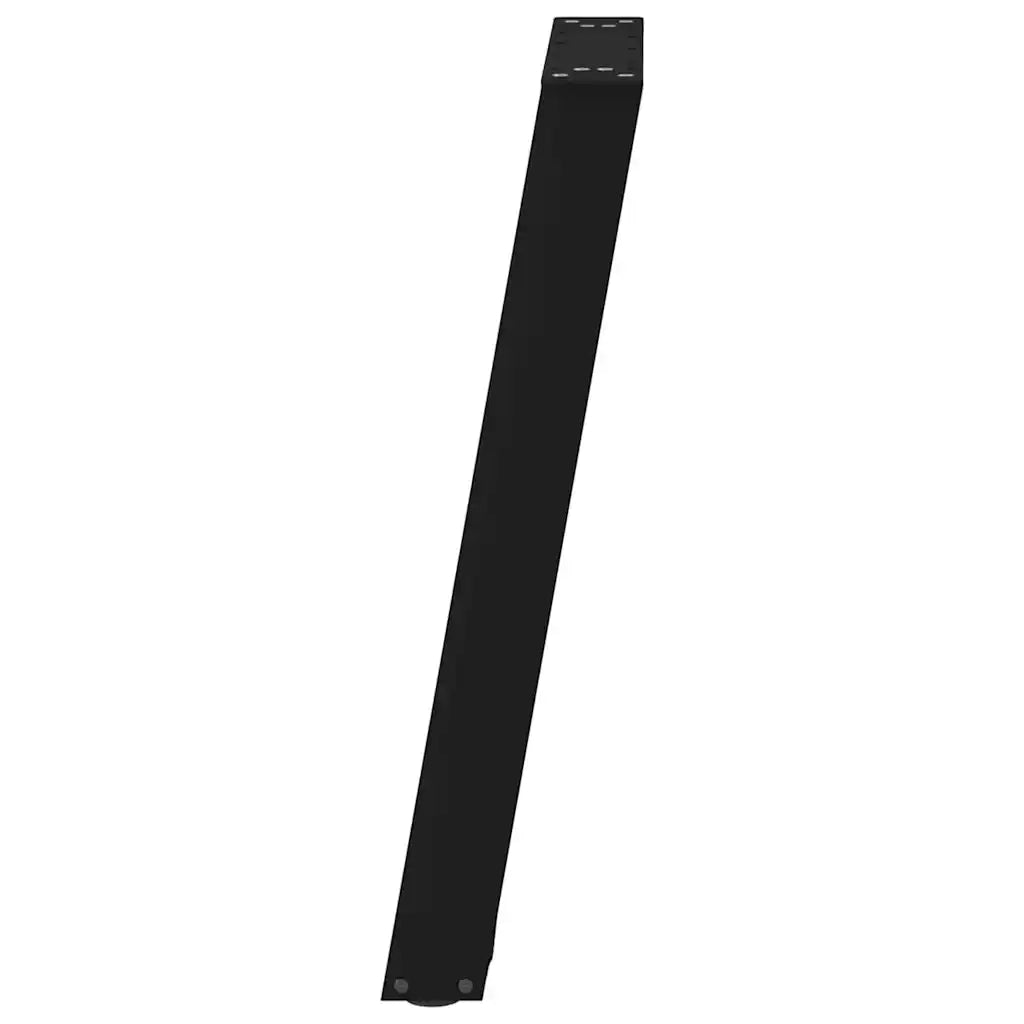 Gambe per Tavolo Consolle a Forma di U 2 pz Nere 38x(72-73) cm Acciaio 4012780