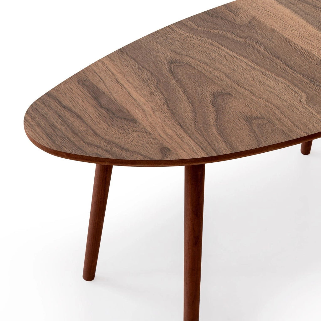 Tavolino in legno "Nora" 100 x 50 x 45 cm - Noce