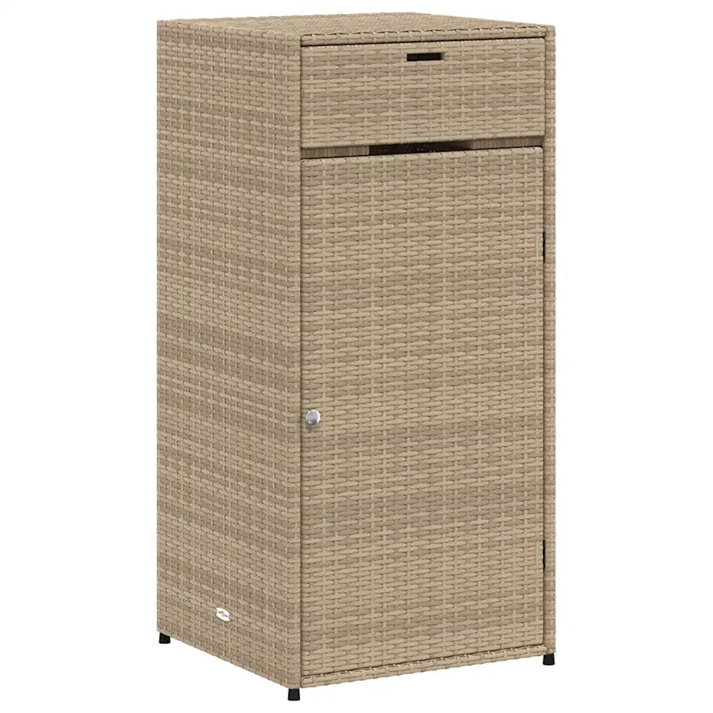 Armadietto Portaoggetti Giardino Beige 55x55x111cm Polyrattan 365562