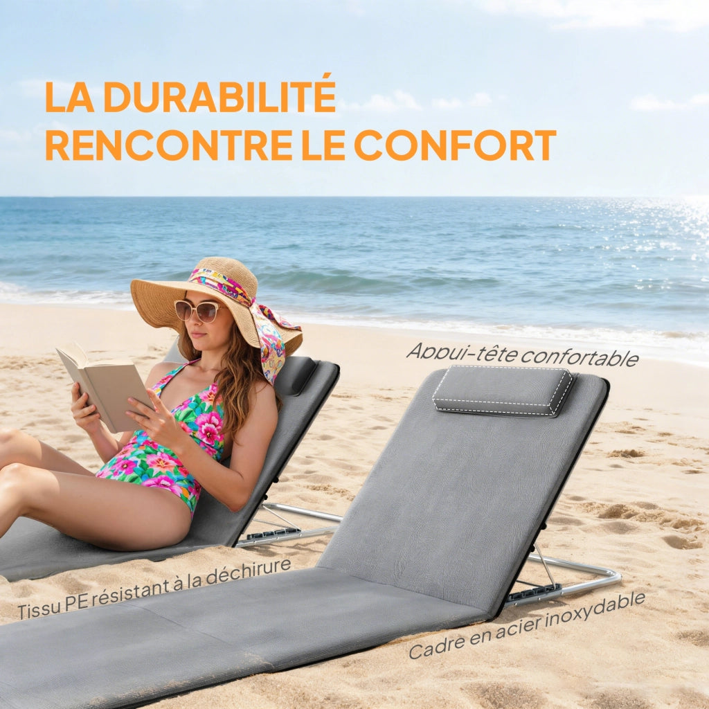 Tappeti da Playa 2 Pezzi ¨C zephmum ¨C Grigio Poliestere