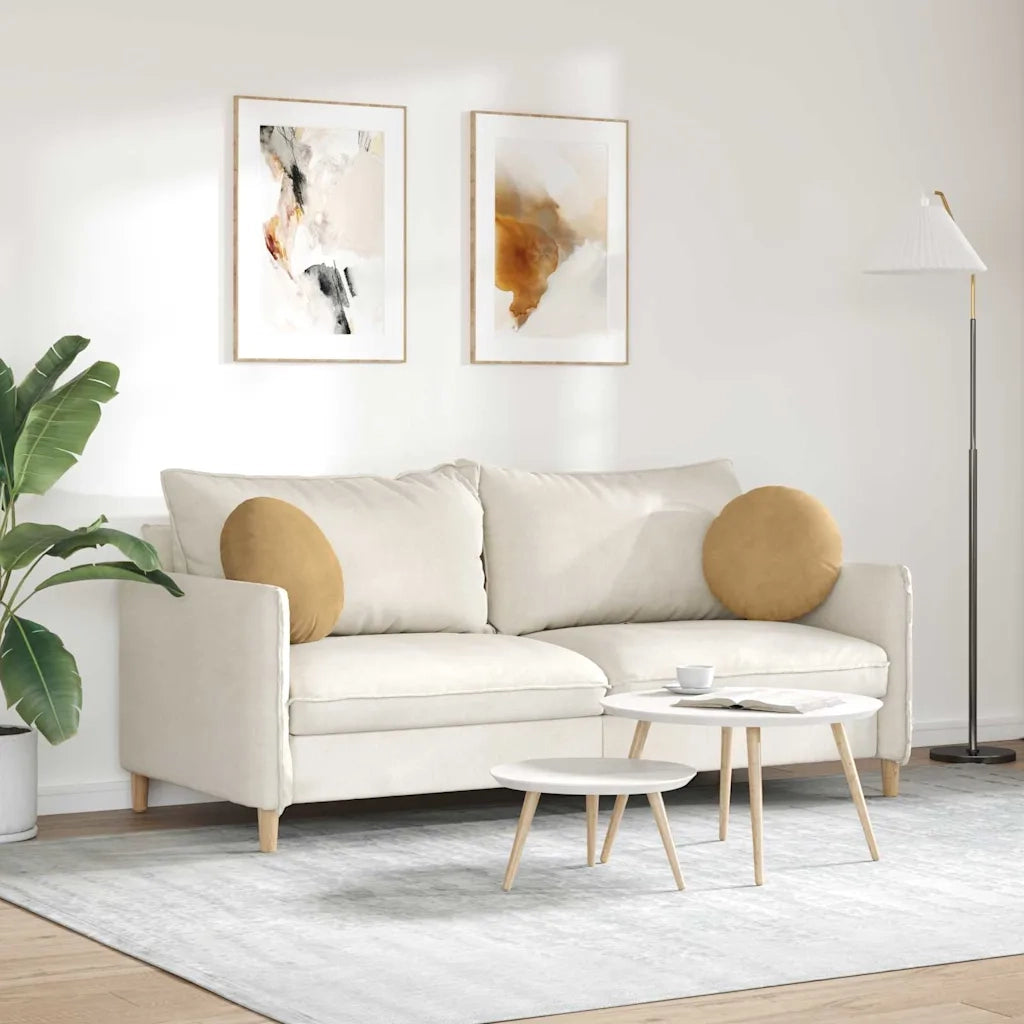 Cuscini per Seduta 2 pcs Marrone Ø 40 x 13 cm Velluto