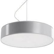 Lampada da soffitto in PVC grigio ARENA a 3 luci, arancione spagnolo, 45x111 cm