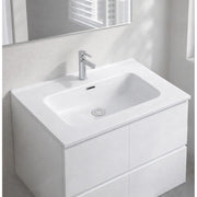 Lavabo da appoggio 1 vasca in ceramica per bagno bianco lucido 71x46,5 – Modello LAV9070S