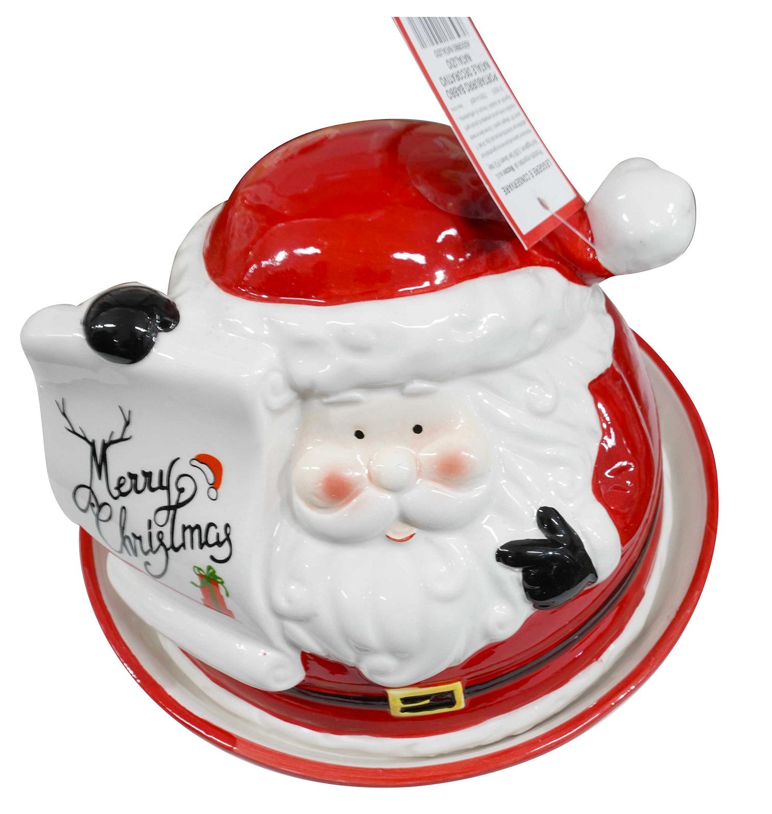 Portaburro Babbo Natale H12 cm in Ceramica