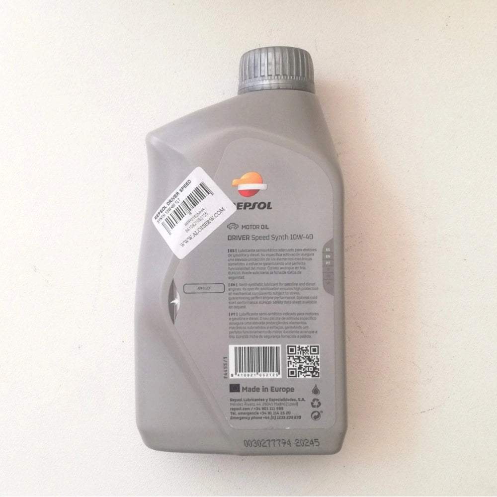 Repsol driver speed synth 10w-40 1lt olio motore per benzina e diesel