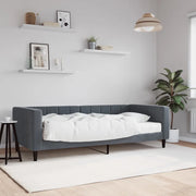 Divano Letto con Materasso Grigio Scuro 90x190 cm in Velluto 3196681