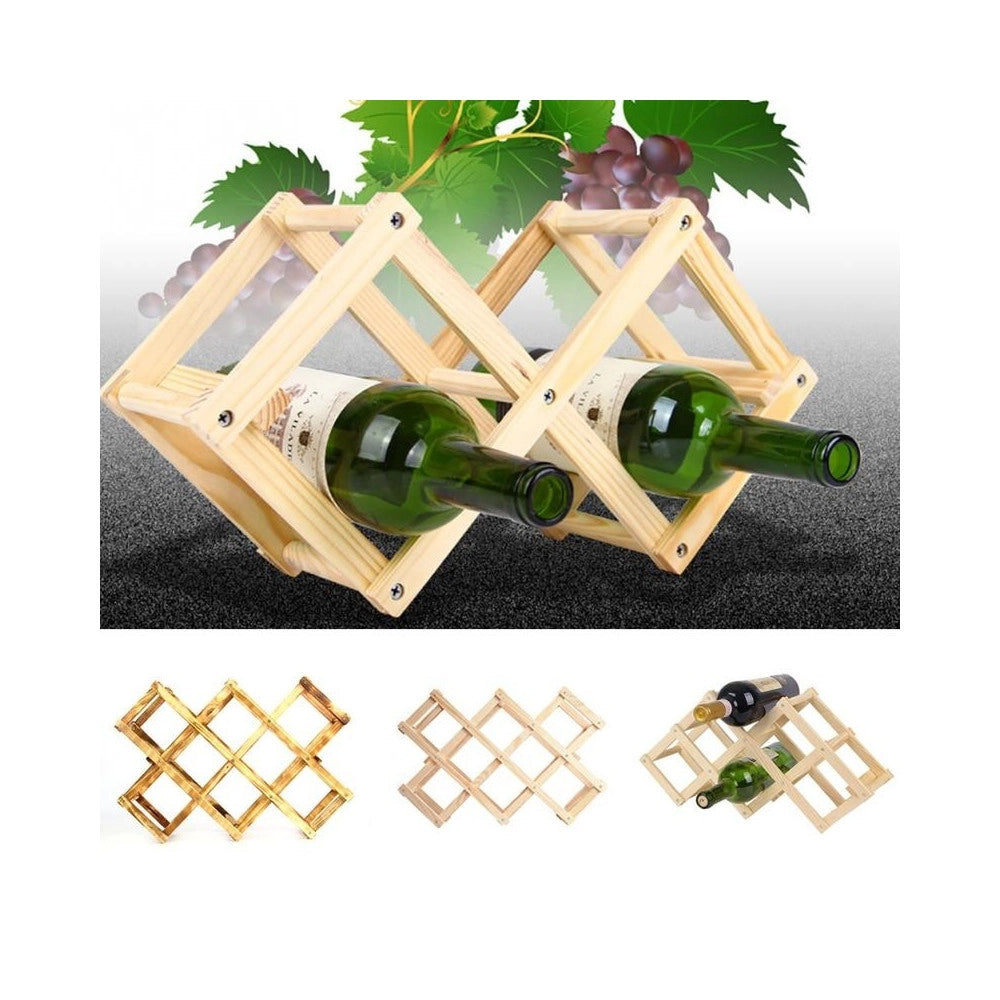 Trade Shop - Porta Bottiglie Di Vino 10 Posti Bottiglia Espositore Portabottiglie Cantinetta -