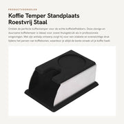 Tamponatore per caffè 51 mm - Disegno antiscivolo - Acciaio inossidabile - Duraturo - Portatile - Struttura a forma di trapezio