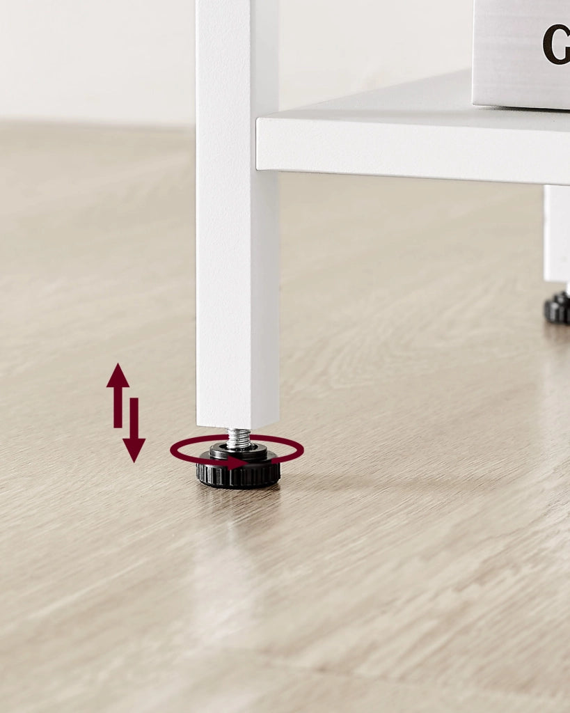 Comodino bianco Valora con cassetto e ripiano