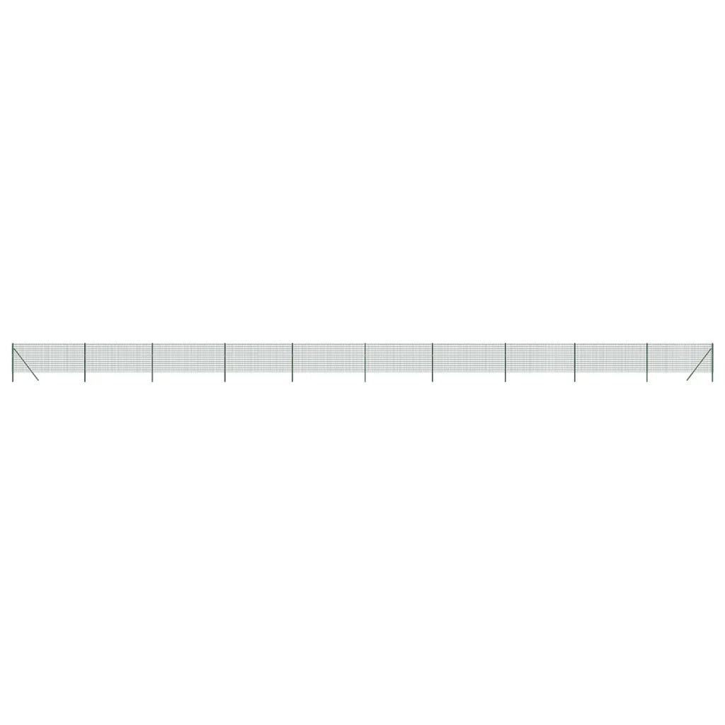 Recinzione Metallica Verde 0,8x25 m in Acciaio Zincatocod mxl 85955