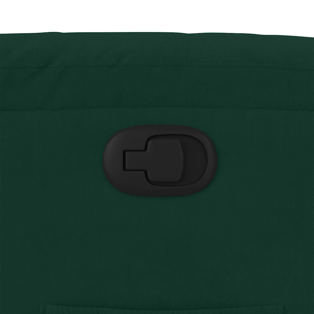 Divano Sedia-Poltrona Reclinabile Verde Scuro in Velluto 851565