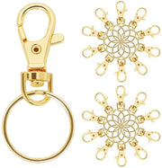 Hanger a chiave a pistola da 20 pezzi - Chiusura a molla - Anello a chiave - Hobby/Accessori - 38 mm Lungo - Anello a chiave in acciaio inox - Hanger a pistola