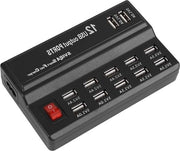 Stazione di Ricarica Universale - Hub USB Multifunzionale - 12 in 1 - Adattatore di Alimentazione 5V 10A con Molte Porte.