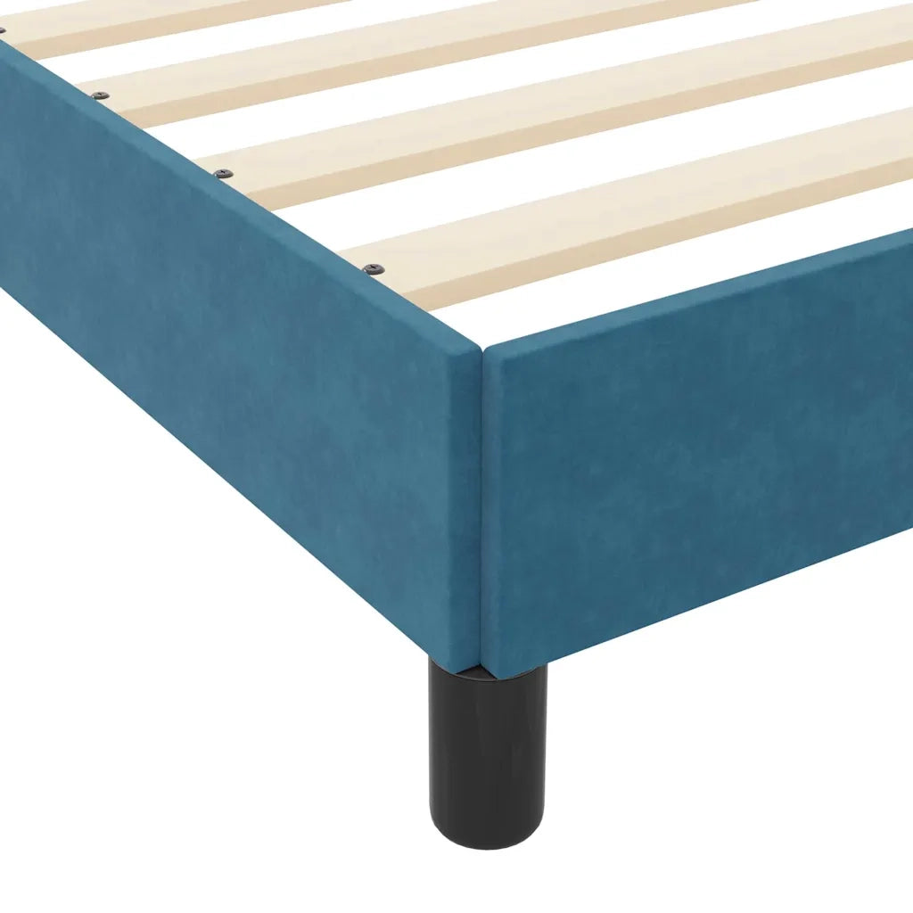 vidaXL Letto box spring con materasso Blu Scuro 100 x 200 cm Velluto