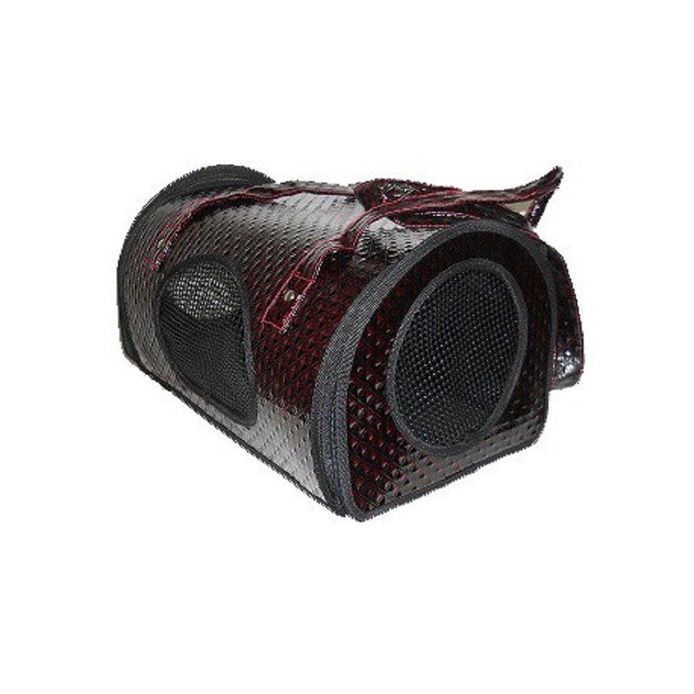 Trade Shop - Borsa Trasportino Vinaccia In Ecopelle Per Cane E Gatto Oblò Per Respirazione -