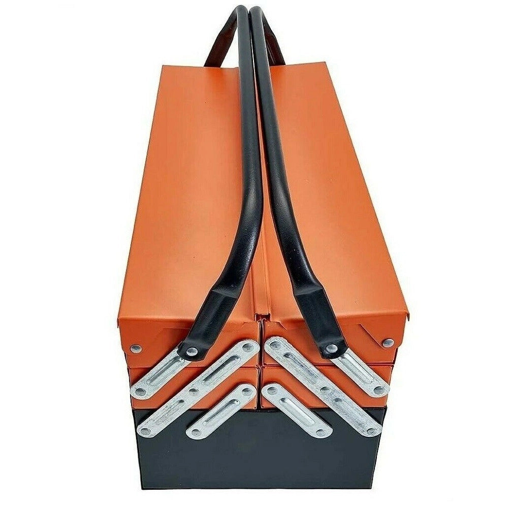 Trade Shop - Cassetta Attrezzi Completa Di 85 Utensili A 5 Scomparti Chiavi Cricchetti Pinze -