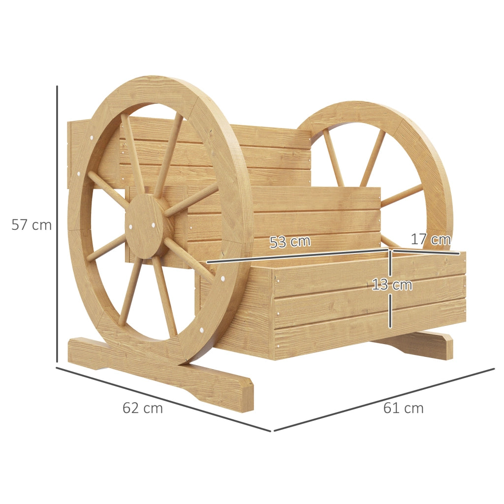 Fioriera Giardino 3 Livelli Scala Legno ¨C zephmum ¨C 61x62x57 cm Naturale