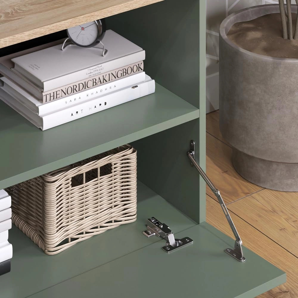 Credenza Wido, Verde, 80 x 50 cm con 1 scomparto chiuso