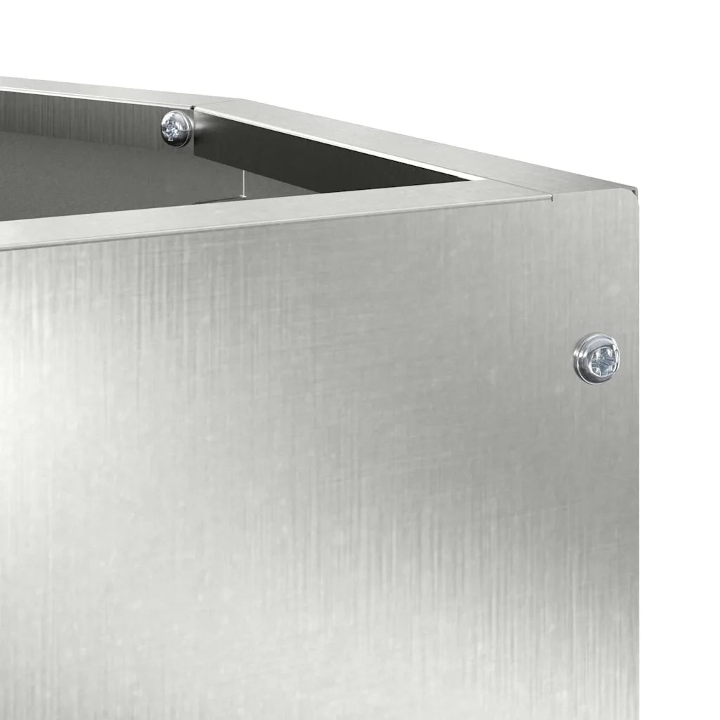 Vaso d'angolo Argento 30 x 30 x 50 cm Acciaio inossidabile 883679