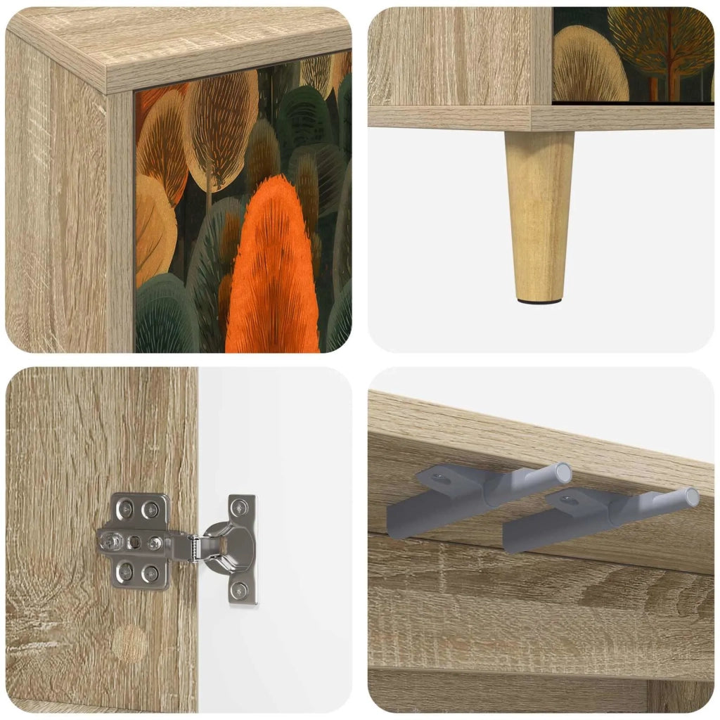 Mobile TV ZAANDAM 69 x 33 x 50 cm Sonoma Legno ingegnerizzato 8007000