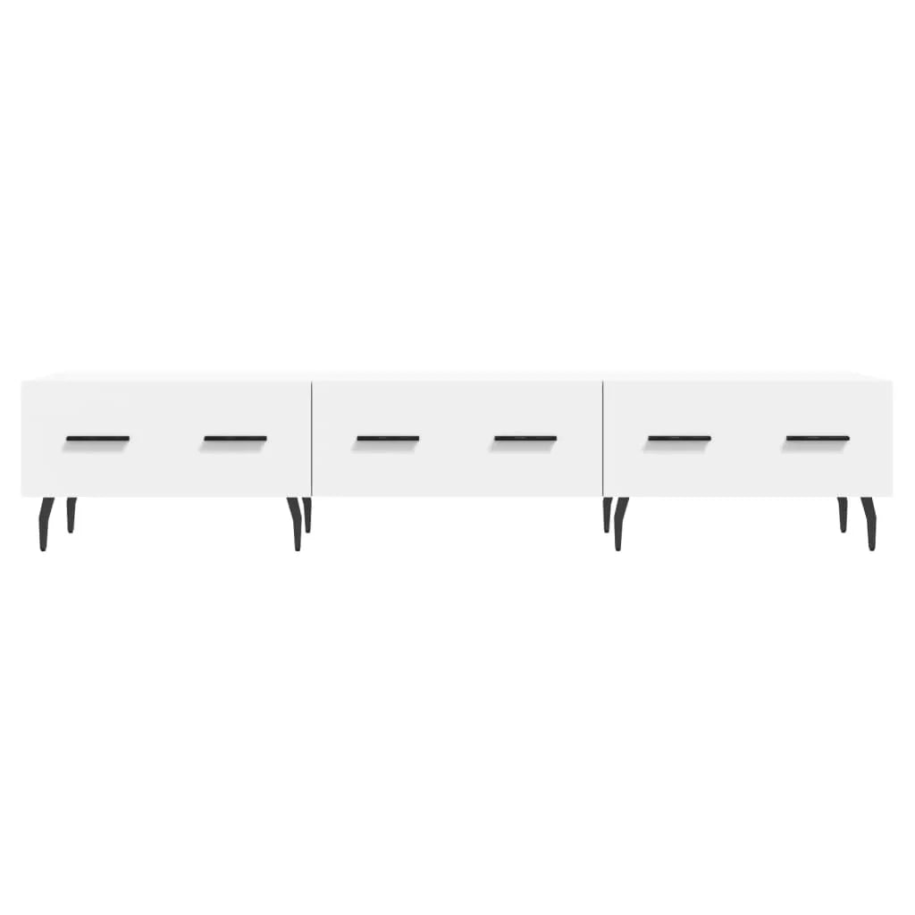 Mobile TV multimediale mensola TV credenza mobile TV sala da pranzo soggiorno camera da letto 150 x 36 x 30 cm legno ingegnerizzato bianco 02_0026017