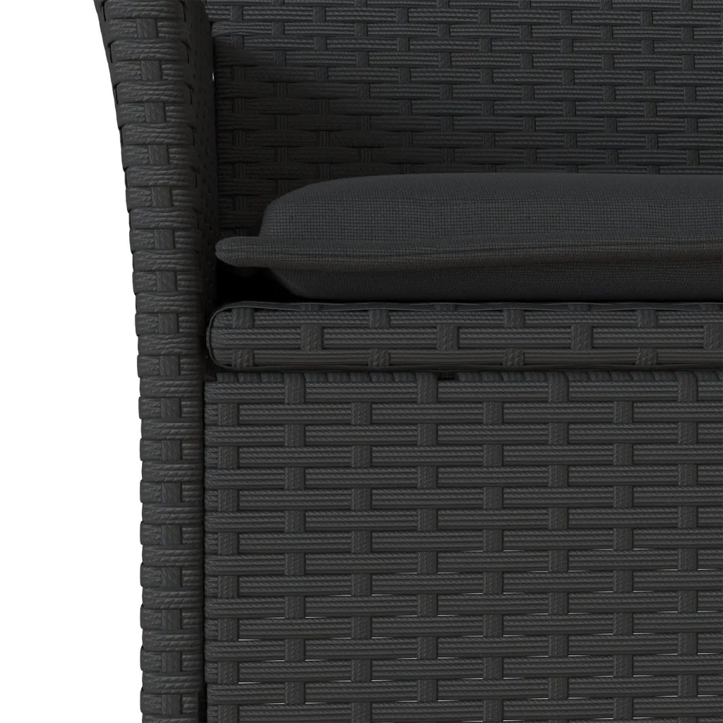 Set da Pranzo da Giardino con Cuscini 5 pz | Set Salotto da Giardino Polyrattan e Vetro