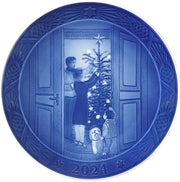 Piatto da Natale di porcellana blu, diametro: 18 cm, 1070754
