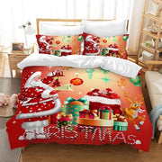 Set di coperte natalizie per ragazzi Ragazzi e Re del Natale con disegno di eldano Set di coperte con chiusura a cerniera e 2 cuscini con copricuscini 50x75cm (Caramella, 135x200cm)