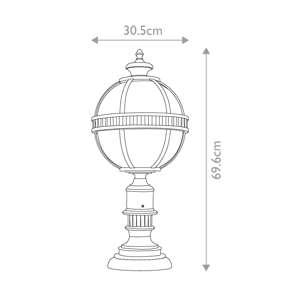 Lampada da esterno su basamento bronzo E14 Halleron Kichler