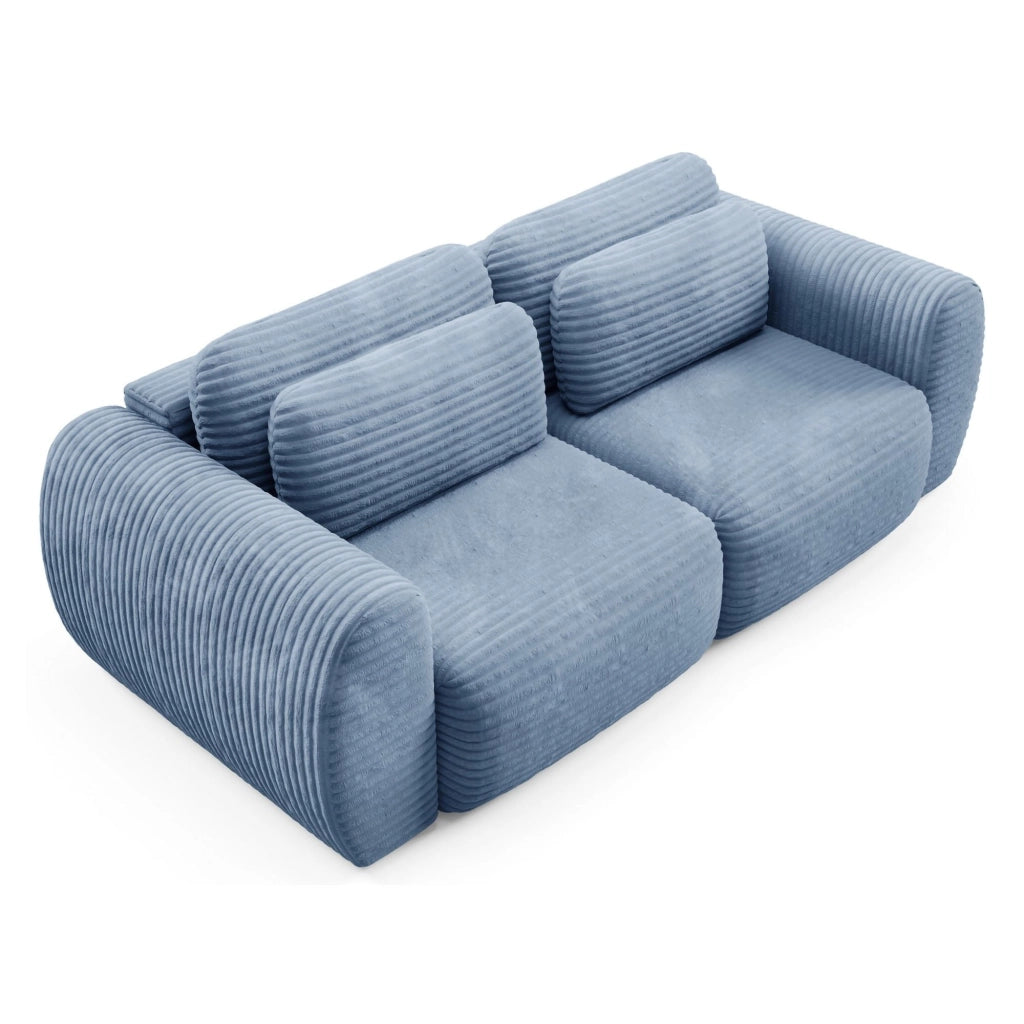 Golgi, Divano Letto 2 Posti Contenitore, 266x121 cm blu