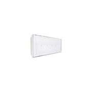 Beghelli lampada di emergenza 19500F Stile+, a incasso, LED integrato, 120 lumen, 6W, autonomia 180 min, IP42