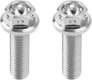 Flensbout M6x20mm - 2x Titanio - Zeskant - Schroefdraad M6 - Lunghezza del filo 20mm - Funzione di blocco - Adatto per biciclette da sport/karts - Schroef