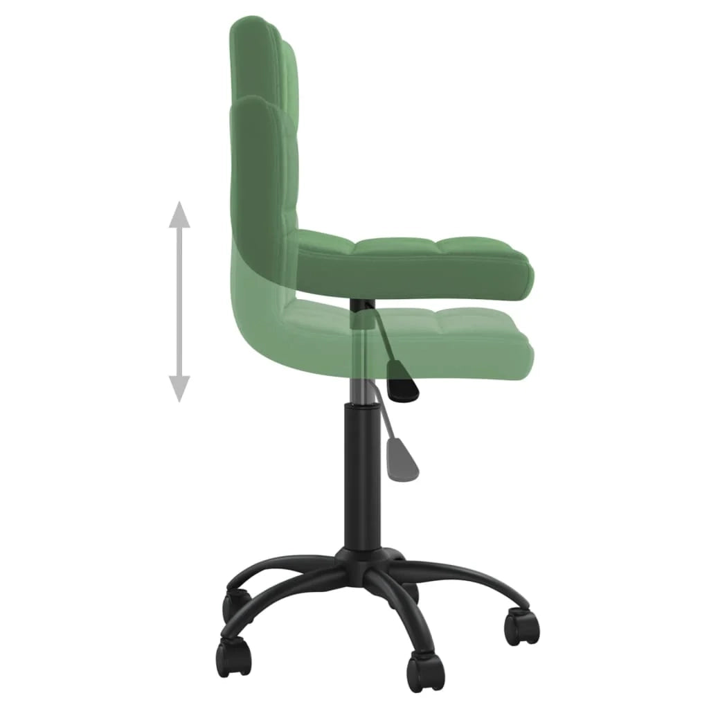 Sedia girevole da ufficio/studio velluto verde scuro 02_0024187