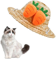 Cappello per cani Schattig - Cinturino regolabile - Stoffa o pelo - Colore legno - Per spiaggia o viaggio - Peso leggero 20-30 gram - Cappello per animali domestici