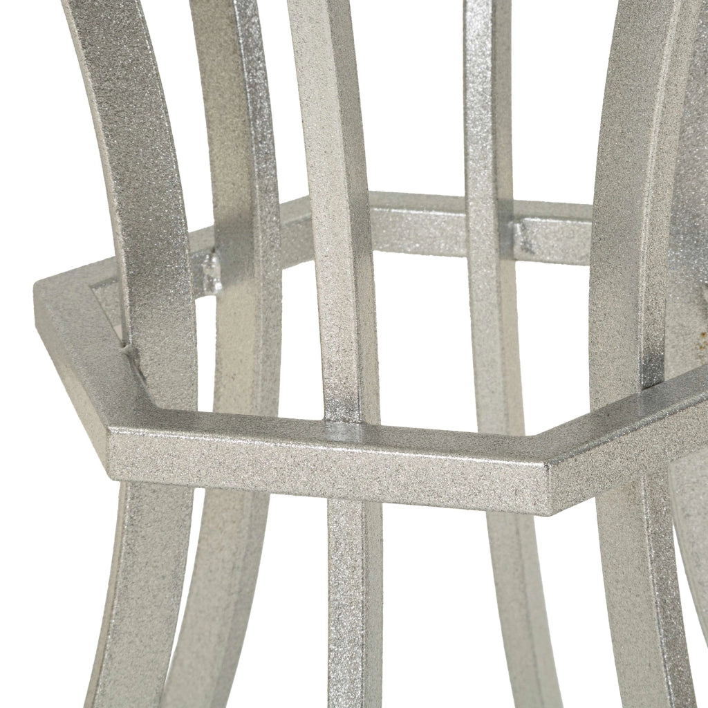 Faka, Tavolino da Salotto Ripiano Effetto Marmo, 56x56x68h cm Bianco Marmo