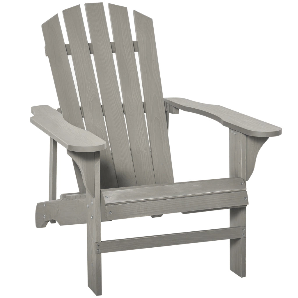Sedia da giardino Adirondack ¨C zephmum ¨C grigio chiaro 78x89x88 cm