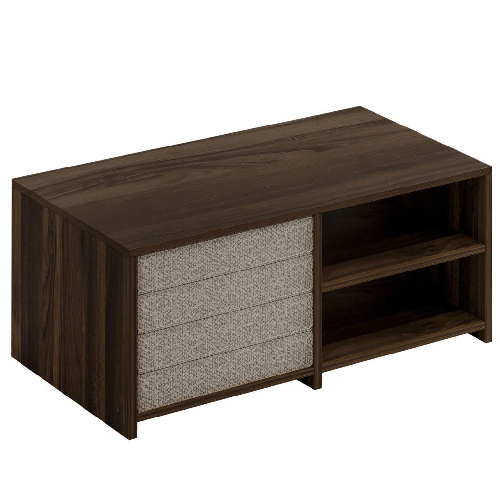 Tavolino in legno "Gord" - 90 x 45 x 44 cm - Marrone