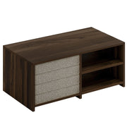 Tavolino in legno "Gord" - 90 x 45 x 44 cm - Marrone
