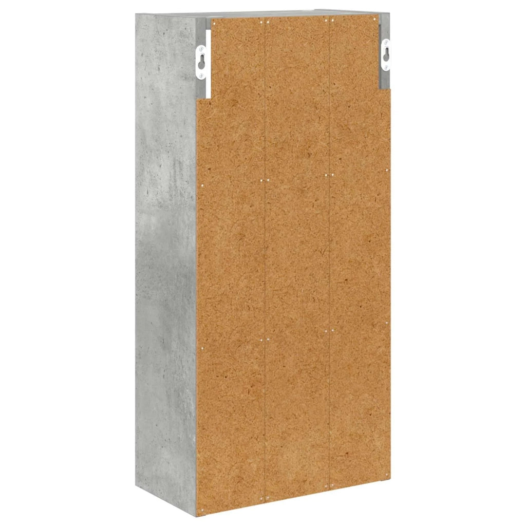 Armadio da bagno a muro Grigio Cemento 30 x 16 x 62,5 cm
