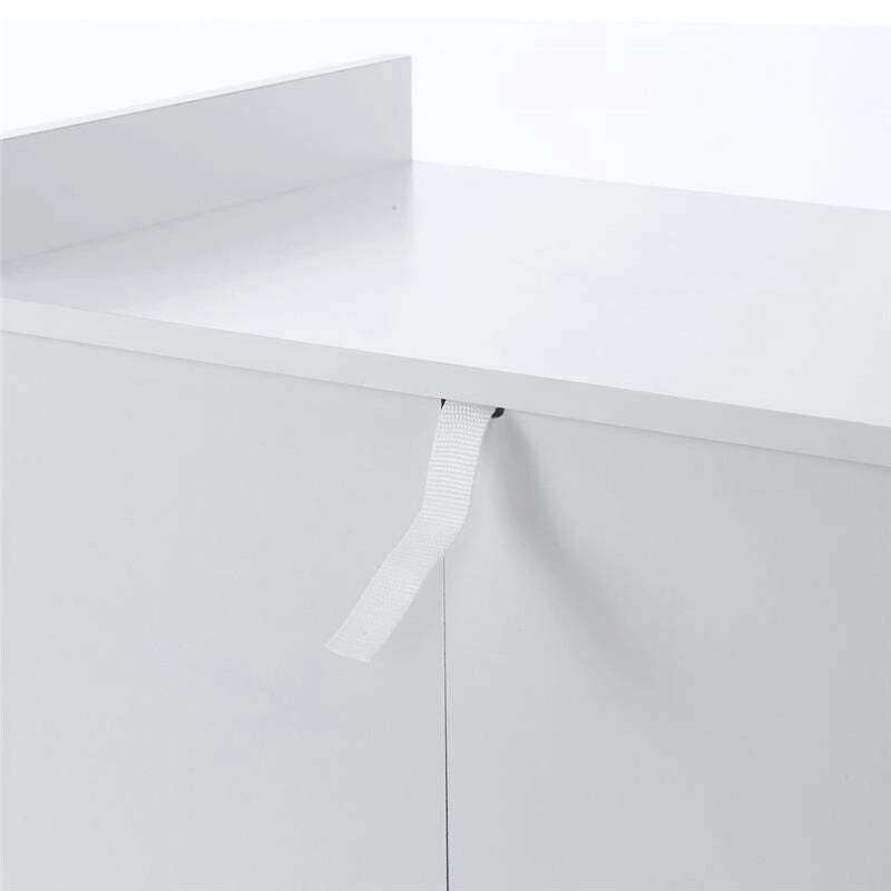 CARRELLO DA CUCINA CON CASSETTO IN LEGNO 60X40X77CM BIANCO E ROVERE