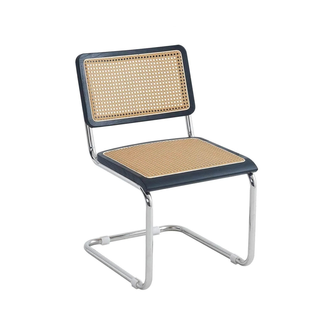 LÚZETE - SEDIA WEBSTER IN RATTAN NERO PL