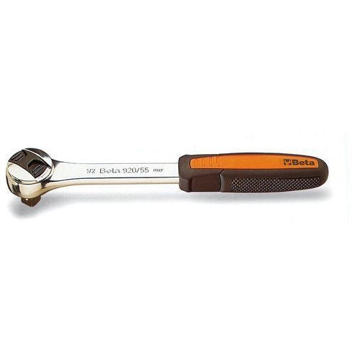 Beta 920-55 Chiave a Cricchetto Reversibile 1-2'' 72 Denti Angolo 5° Impugnatura Bimateriale colore Cromato