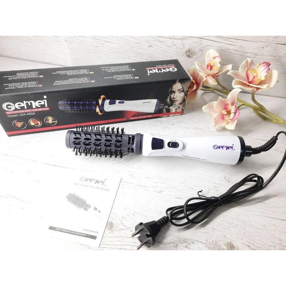 Trade Shop - Spazzola Rotante Ad Aria Calda Asciugacapelli Styler Capelli Gm-4826 1000w Piastra -